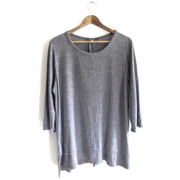 Coin 1804 Long Sleeve Pleat Tiered Button Back Tunic 2X Preowned - Picture 1 of 8